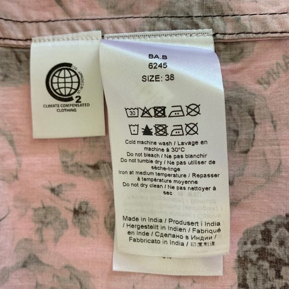 Ganni Floral Print Cotton Poplin Wrap Mini Dress Fits US sz 2-4, tag sz 38 (DE) - Picture 10 of 13